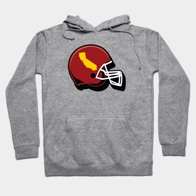 Southern California Outline Football Helmet Hoodie by SLAG_Creative